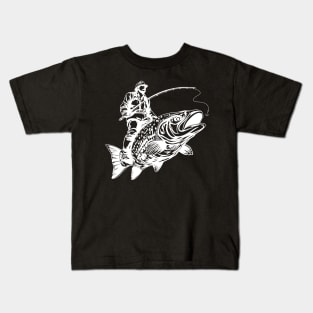 Trout Master White Kids T-Shirt